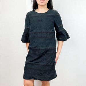 J.Crew Size 2 Mini Shift Dress Eyelet Flare
Sleeve Embroidered Black